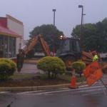 Demolition at Mc Donalds.